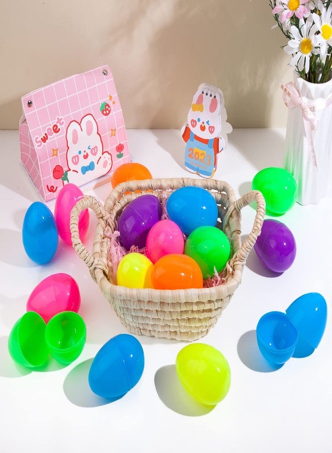 JIALWEN 36 PCS 3.35" Fillable Plastic Easter Eggs 6 Styles Bright Colors Empty Easter Eggs for Easter Basket Stuffers Surprise Eggs Easter Hunt Theme Party Favors Classroom Prize Supplies - Image 2